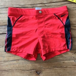 Nike red black running shorts gym CrossFit volleyball track small